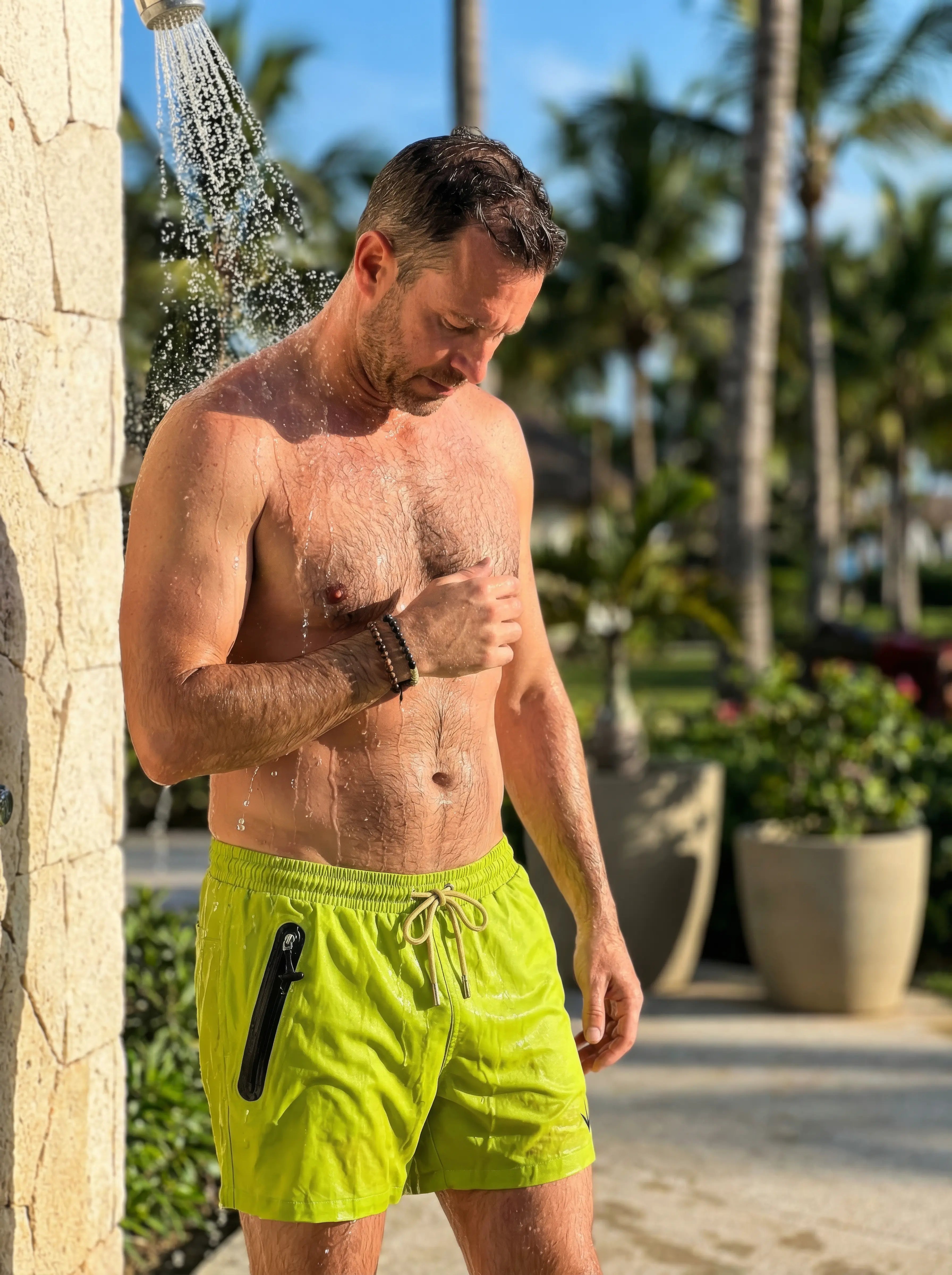 Badehose mit 100% wasserdichter Tasche | Herren