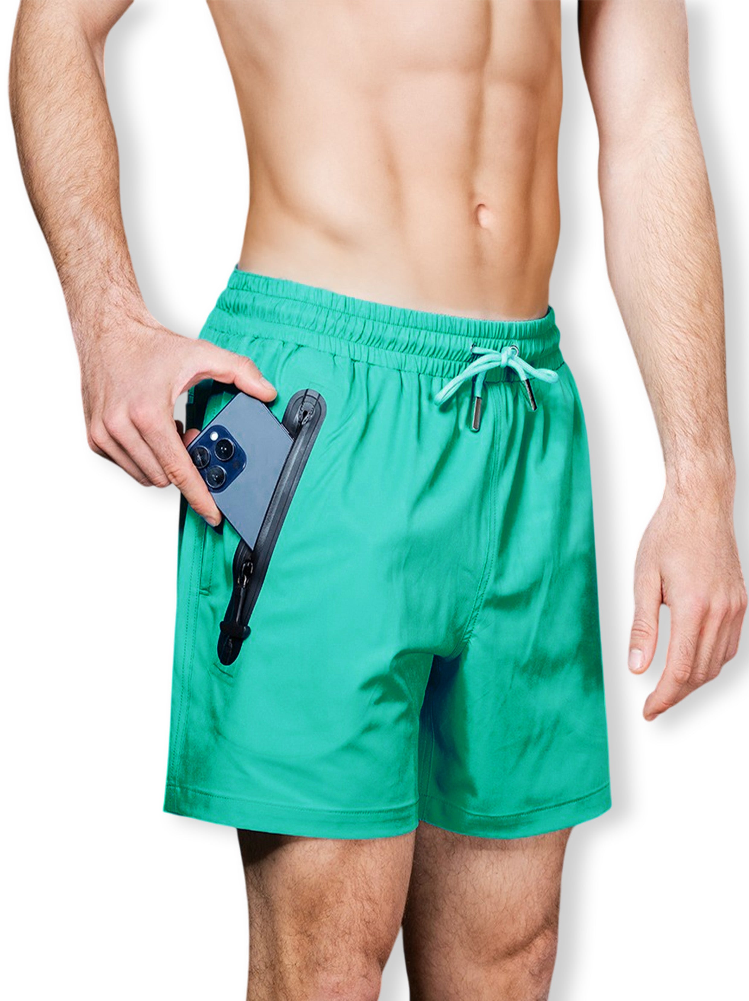 Badehose mit 100% wasserdichter Tasche | Herren